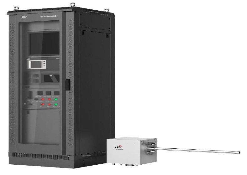 Continuous emission monitoring analyzer cabinet with heated sample probe