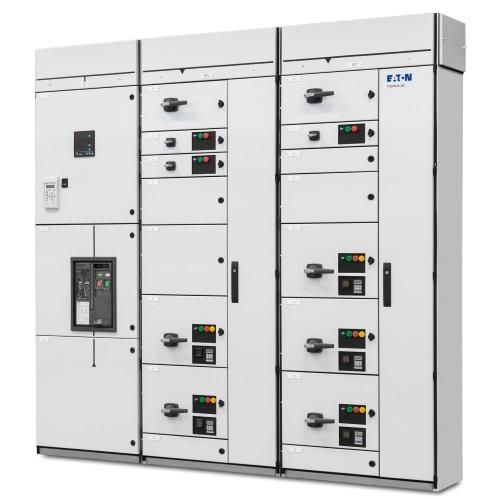 Low-voltage distribution and control panel line-up