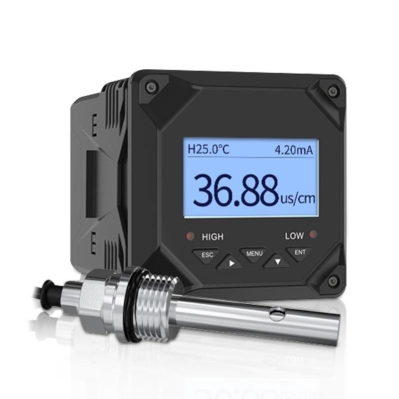 Online pH and conductivity analyzer with sensor probe